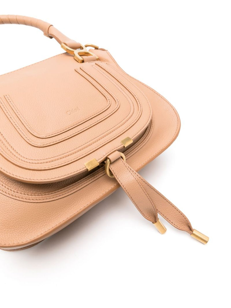 Neutral Marcie Double Leather Tote Bag