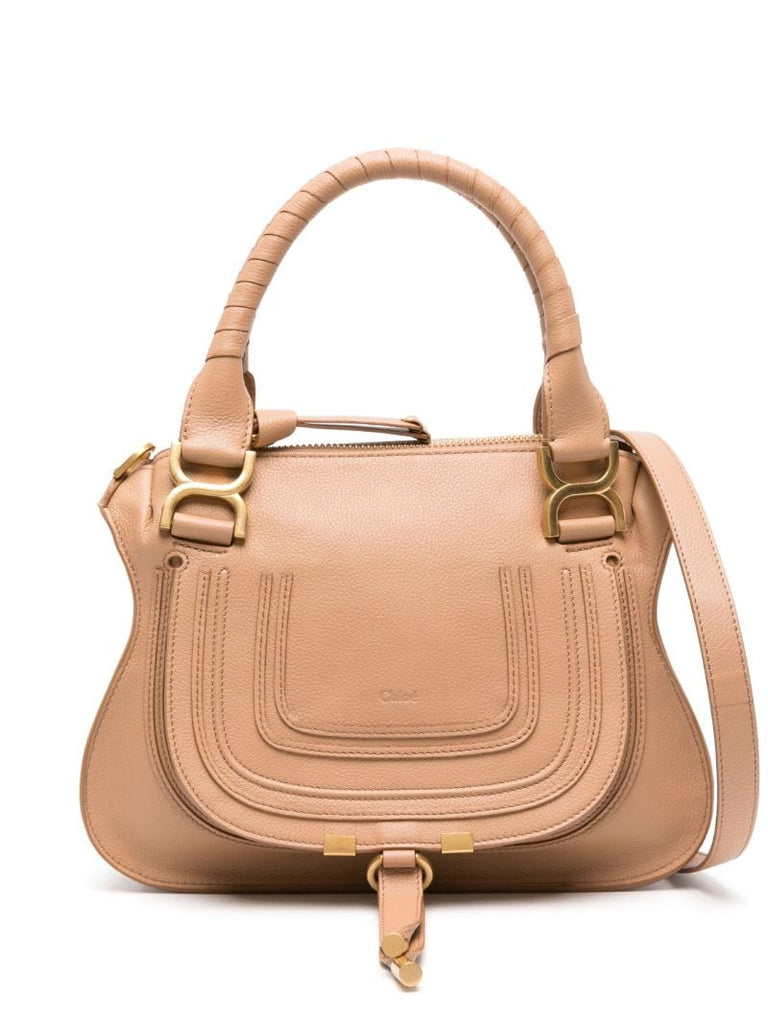 Neutral Marcie Double Leather Tote Bag