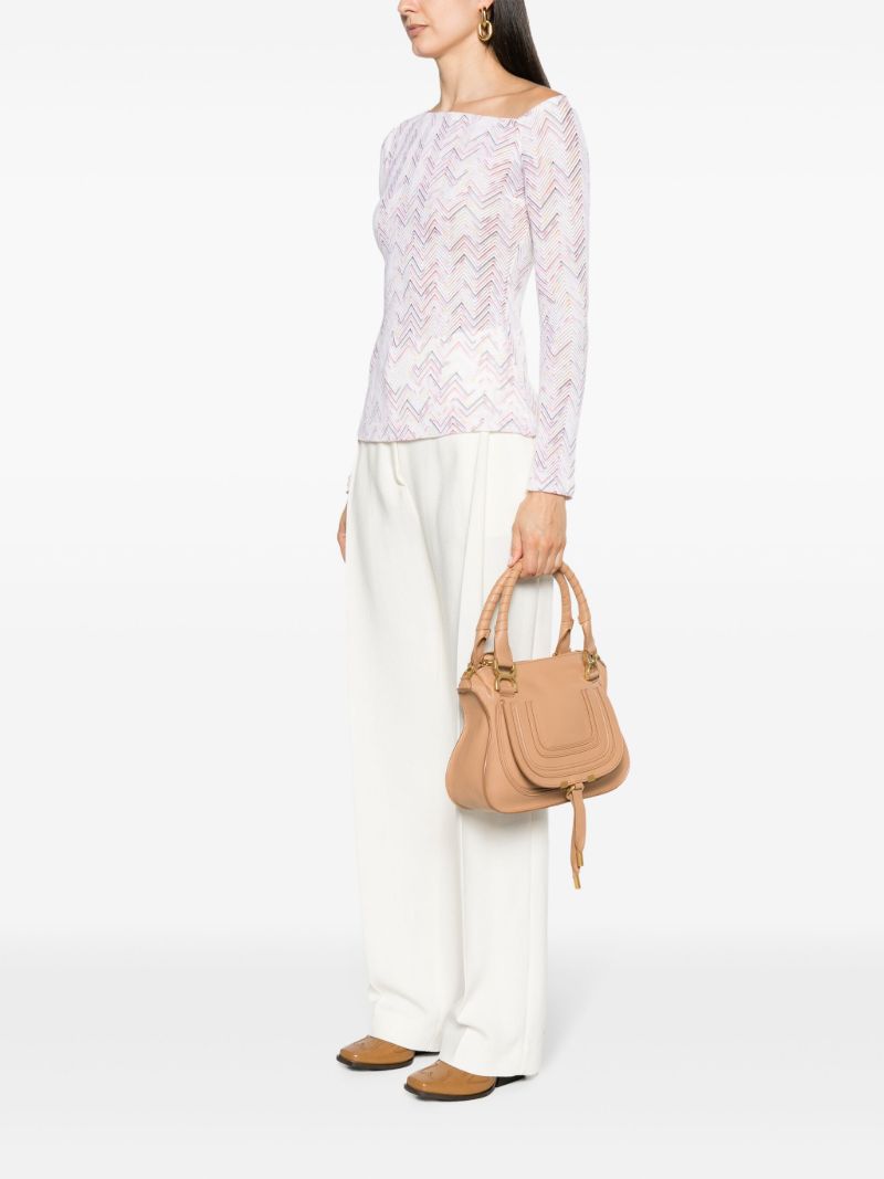 Neutral Marcie Double Leather Tote Bag