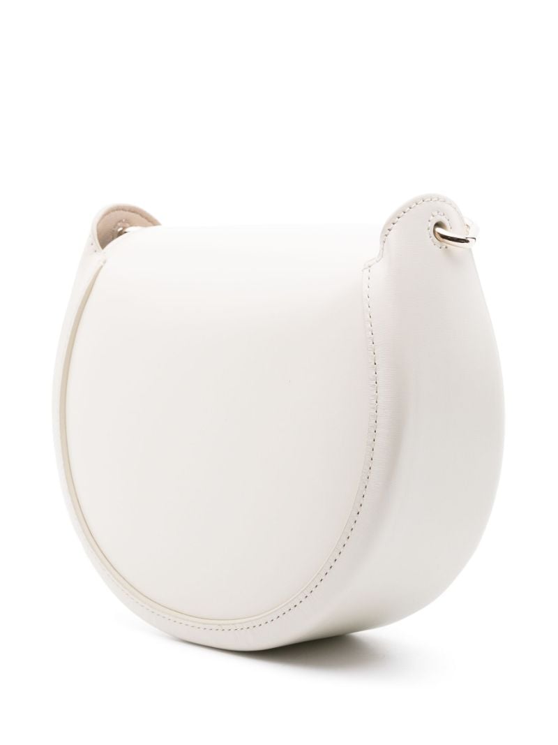 Neutral ArlÃ_x0083_Â¨ne Leather Cross Body Bag