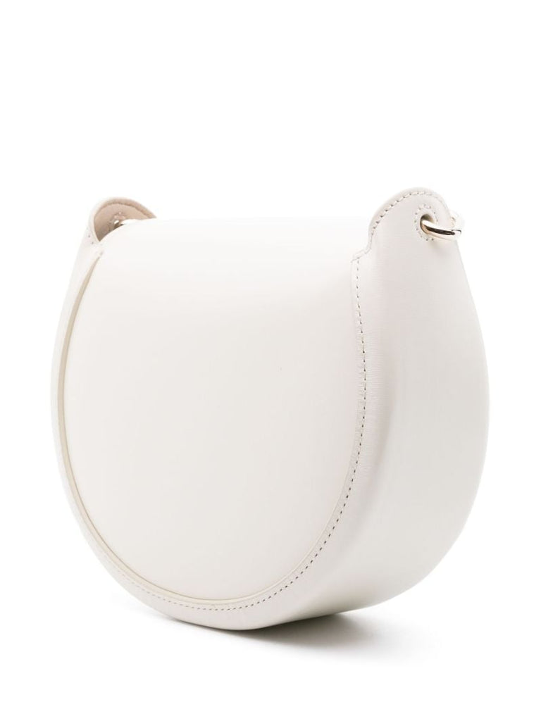 Neutral ArlÃ_x0083_Â¨ne Leather Cross Body Bag