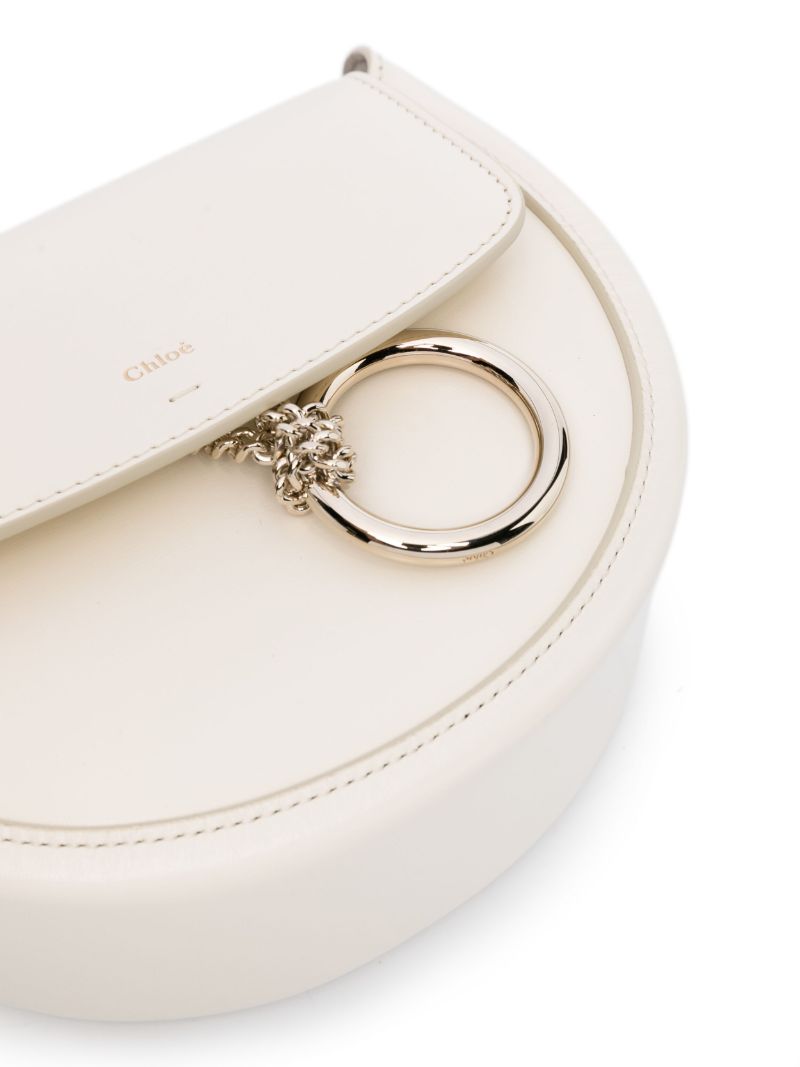 Neutral ArlÃ_x0083_Â¨ne Leather Cross Body Bag