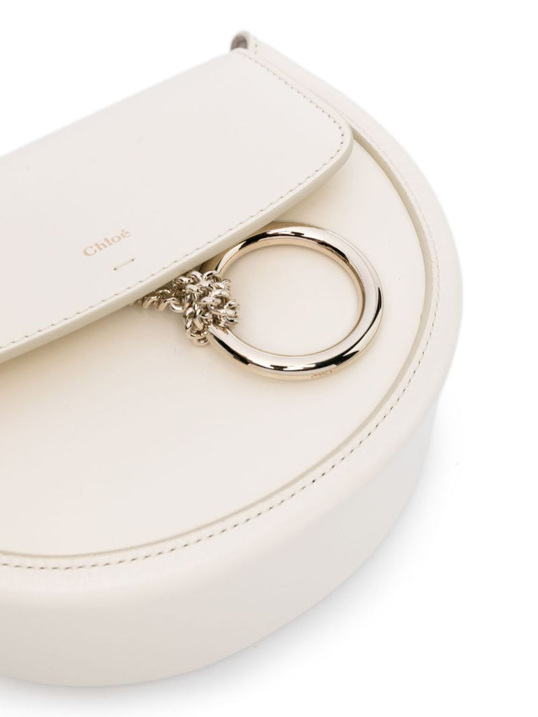 Neutral ArlÃ_x0083_Â¨ne Leather Cross Body Bag