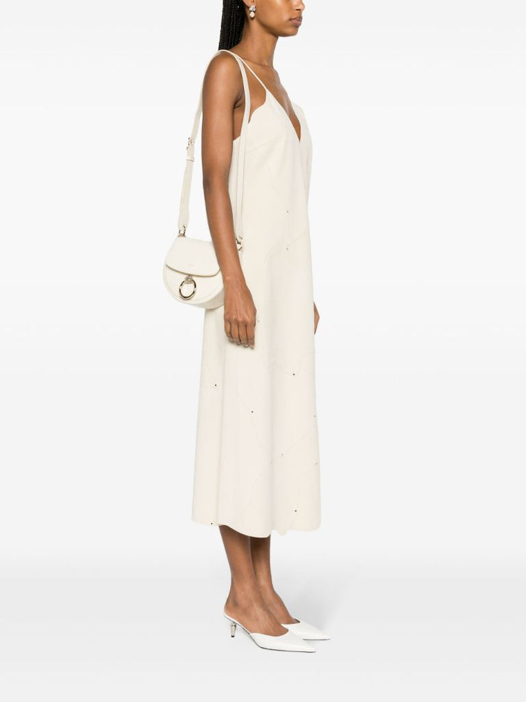 Neutral ArlÃ_x0083_Â¨ne Leather Cross Body Bag