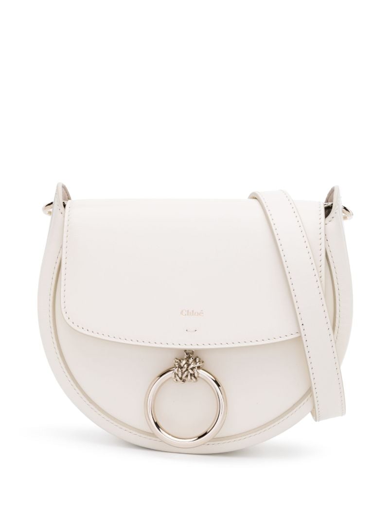 Neutral ArlÃ_x0083_Â¨ne Leather Cross Body Bag