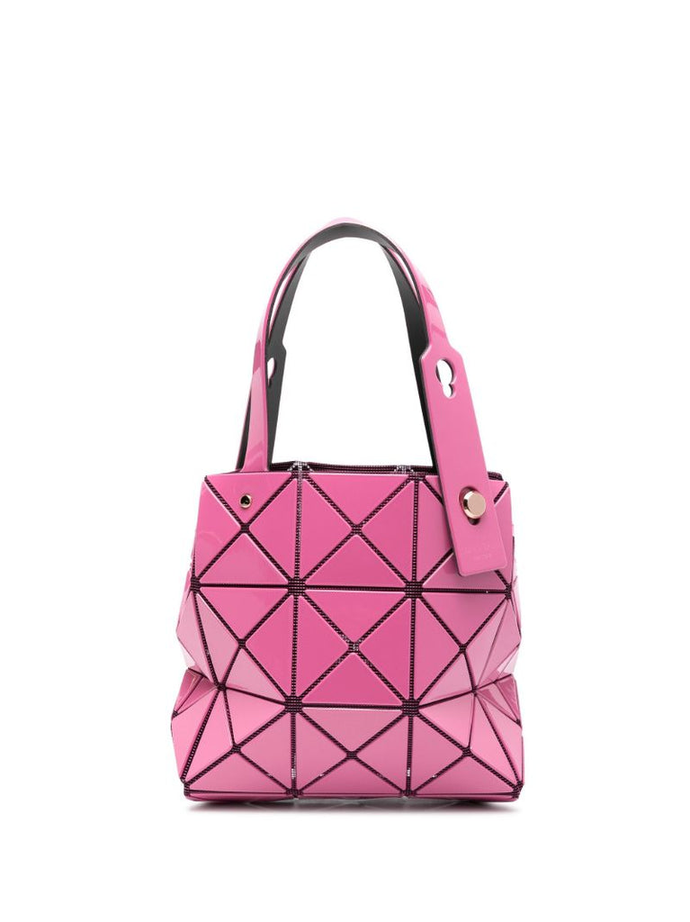 Pink Carat Geometric Panelled Tote Bag
