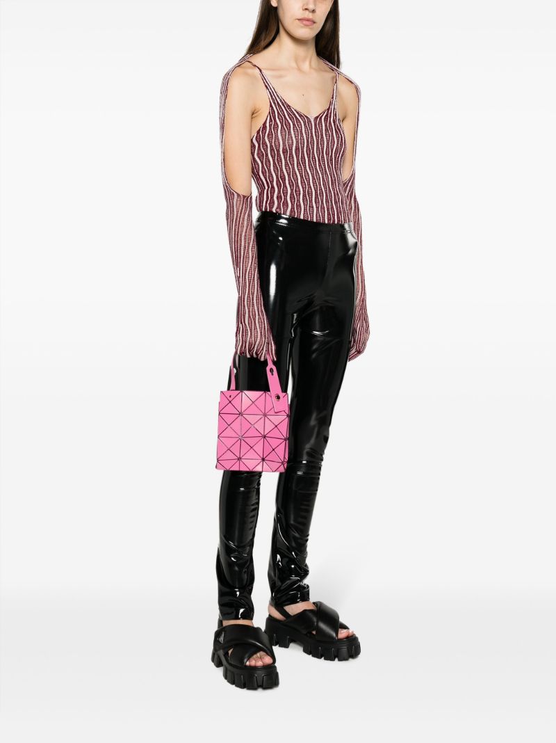 Pink Carat Geometric Panelled Tote Bag