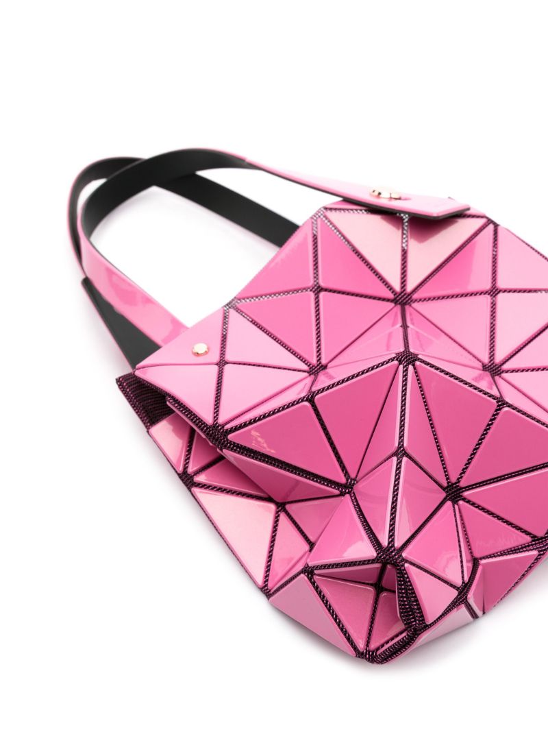 Pink Carat Geometric Panelled Tote Bag