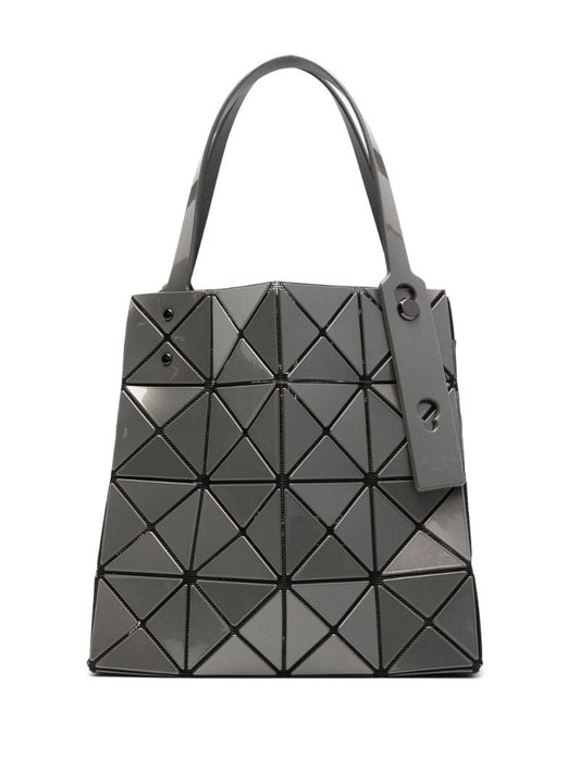 Grey Carat Geometric Panelled Tote Bag