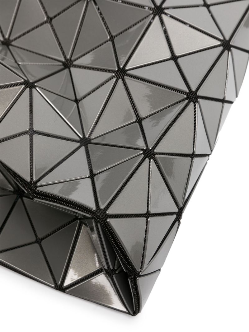 Grey Carat Geometric Panelled Tote Bag