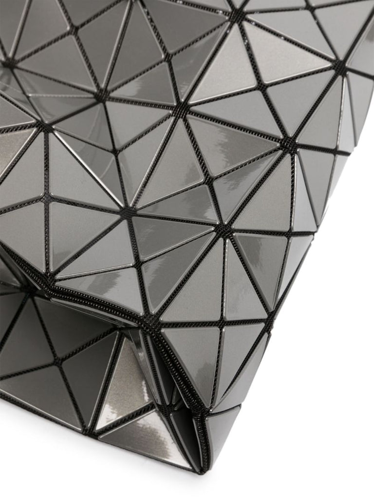 Grey Carat Geometric Panelled Tote Bag