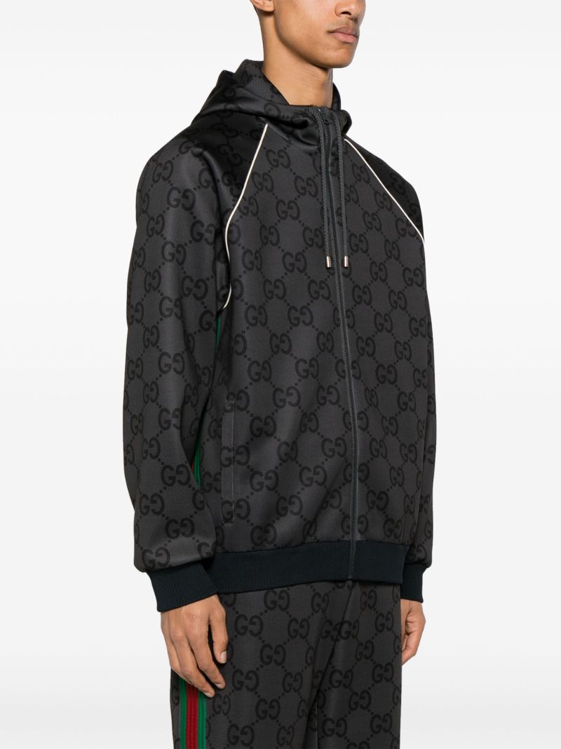 Grey Jumbo Gg Hooded Jacket