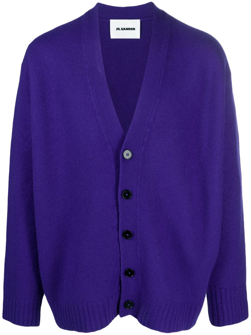 Purple Wool Cardigan
