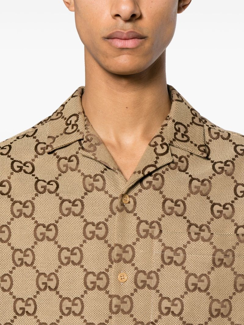 Neutral Maxi Gg Canvas Shirt