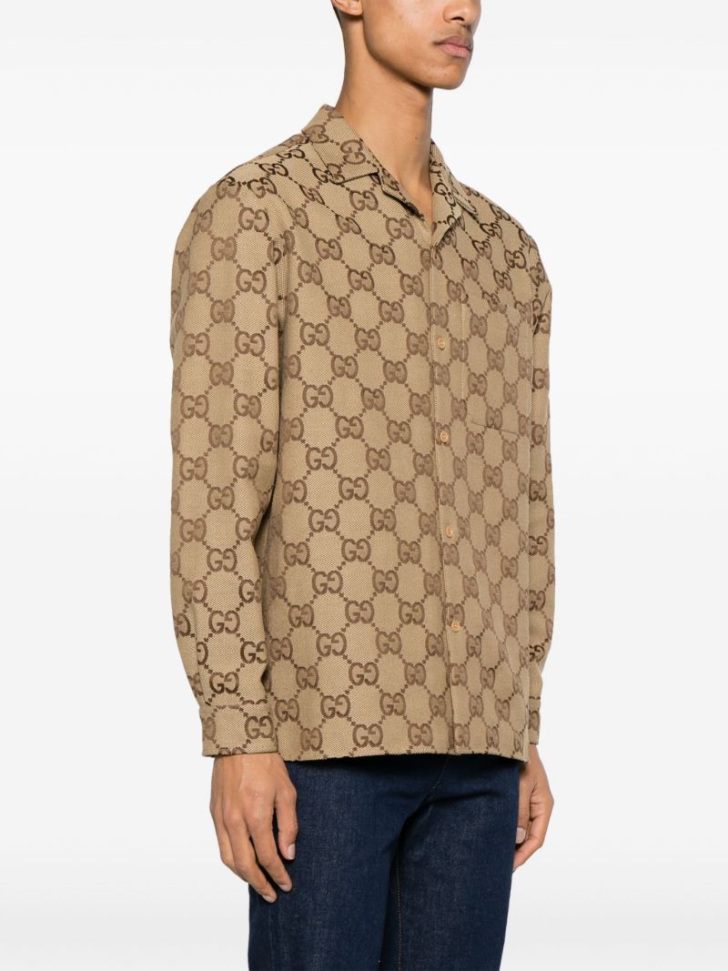 Neutral Maxi Gg Canvas Shirt