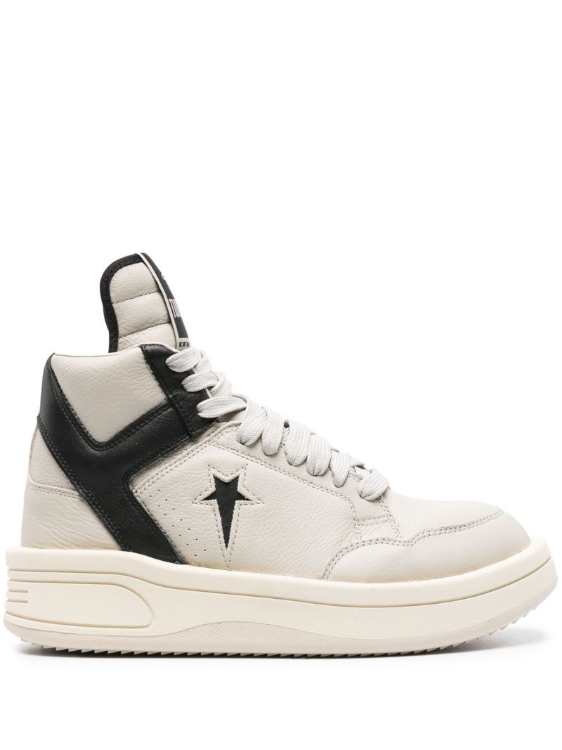 X Converse Neutral Turbowpn Leather Sneakers
