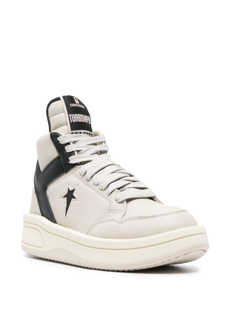 X Converse Neutral Turbowpn Leather Sneakers