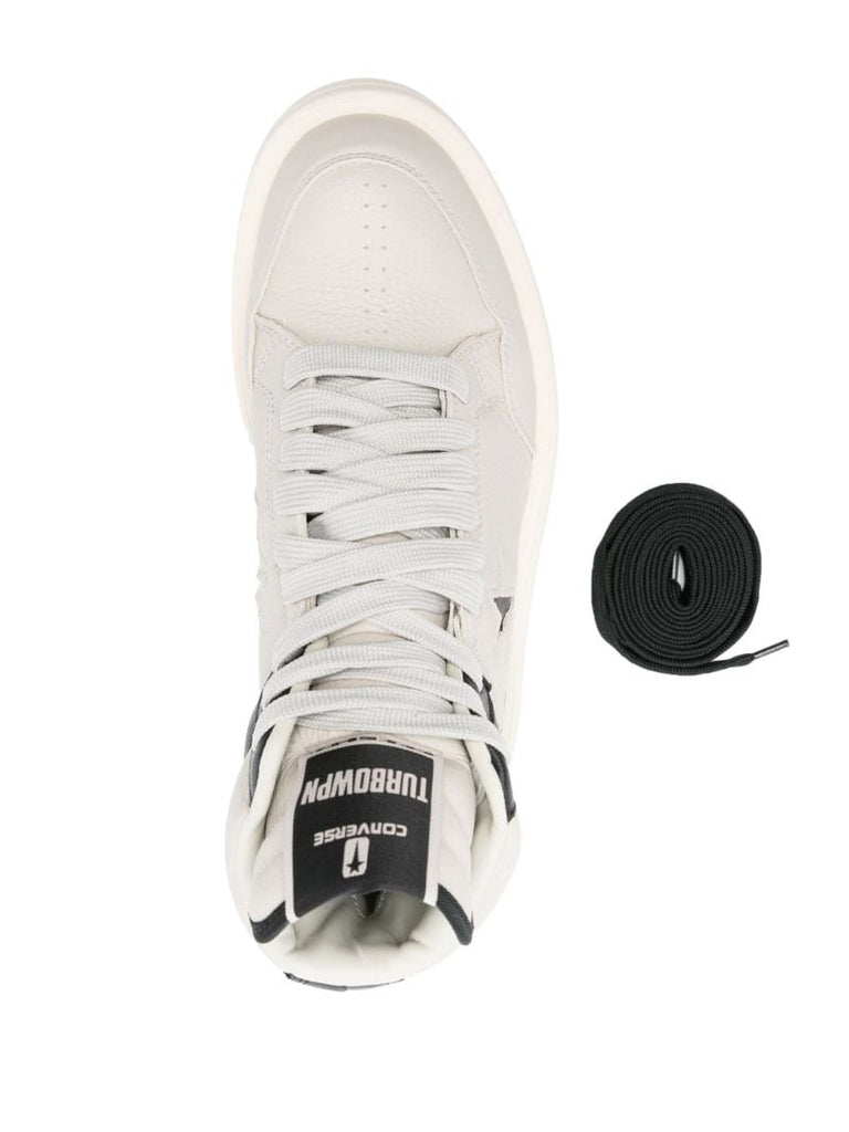 X Converse Neutral Turbowpn Leather Sneakers