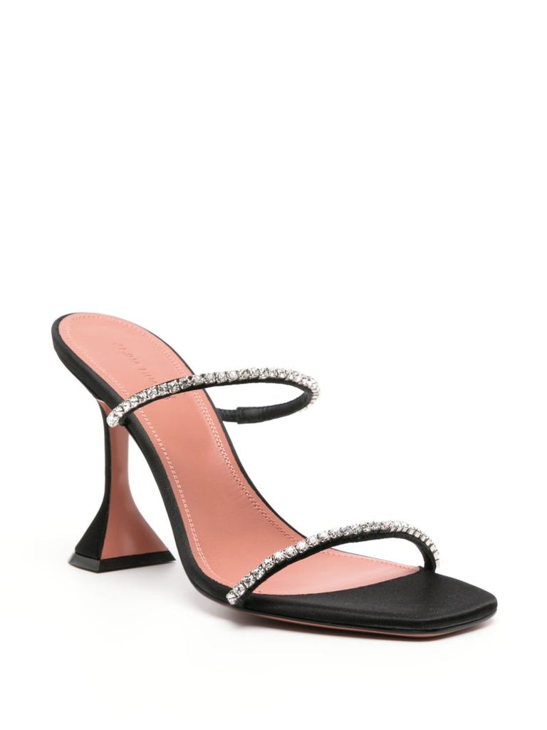 Black Gilda 95 Crystal Sandals