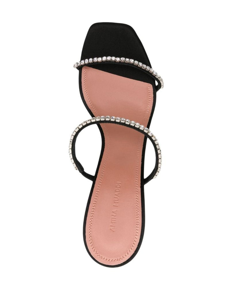 Black Gilda 95 Crystal Sandals
