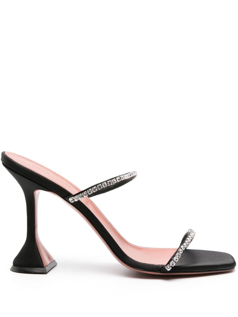 Black Gilda 95 Crystal Sandals