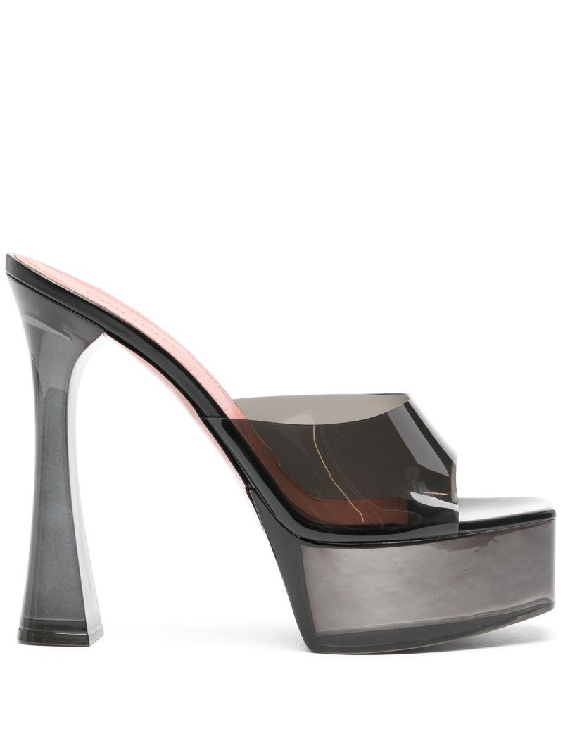Black Dalida 140 Platform Mules