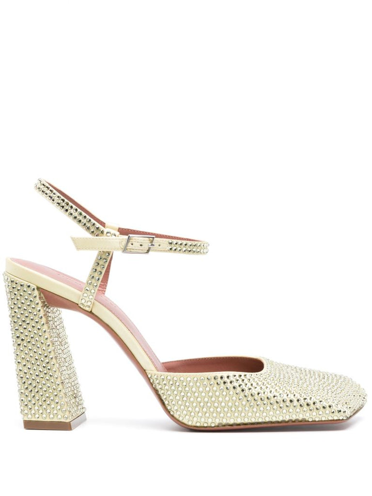 Yellow Charlotte 95 Crystal Pumps