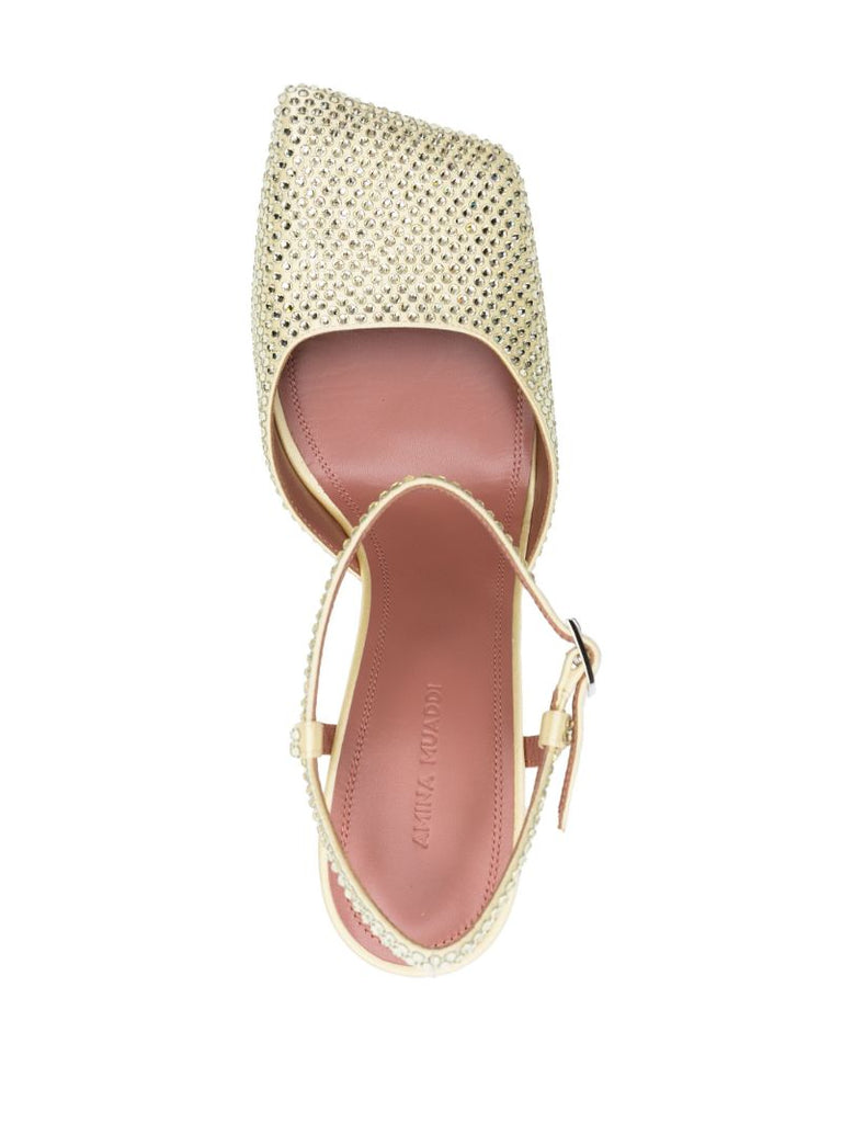 Yellow Charlotte 95 Crystal Pumps