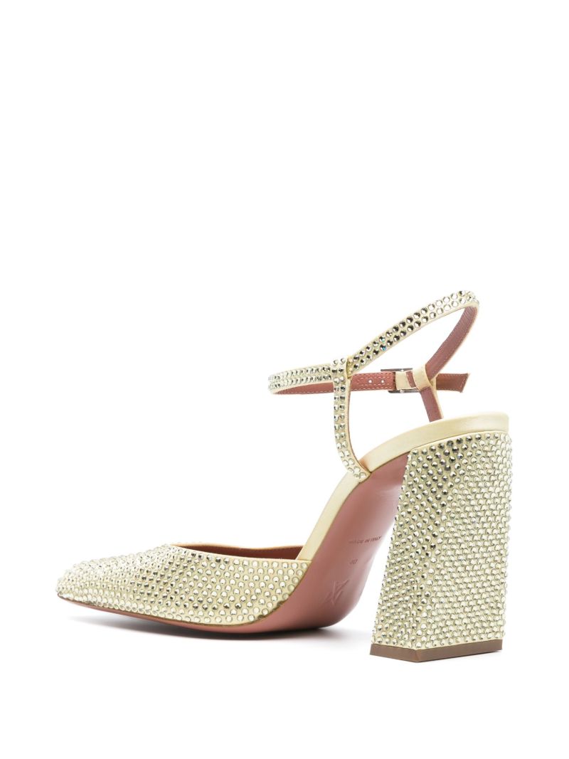Yellow Charlotte 95 Crystal Pumps