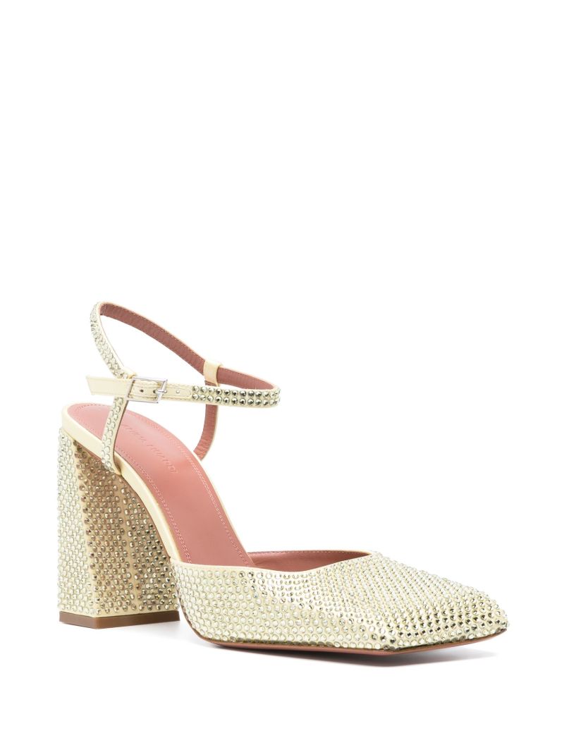 Yellow Charlotte 95 Crystal Pumps