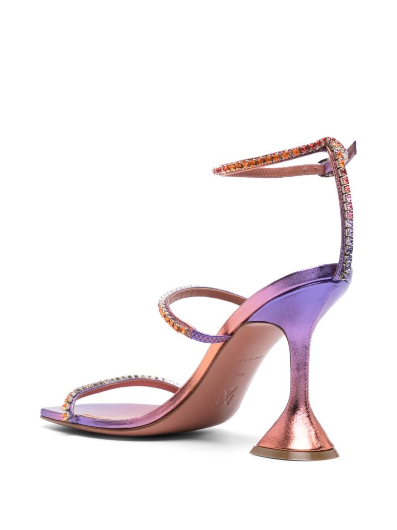 Purple Gilda 95 Crystal Sandals