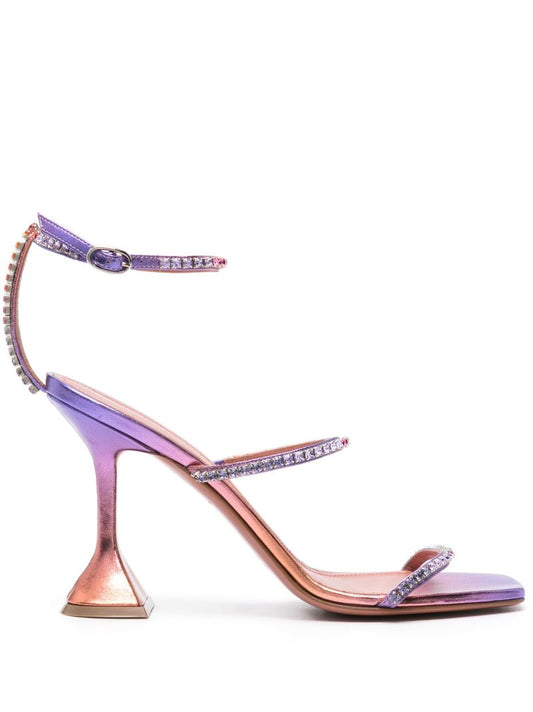 Purple Gilda 95 Crystal Sandals