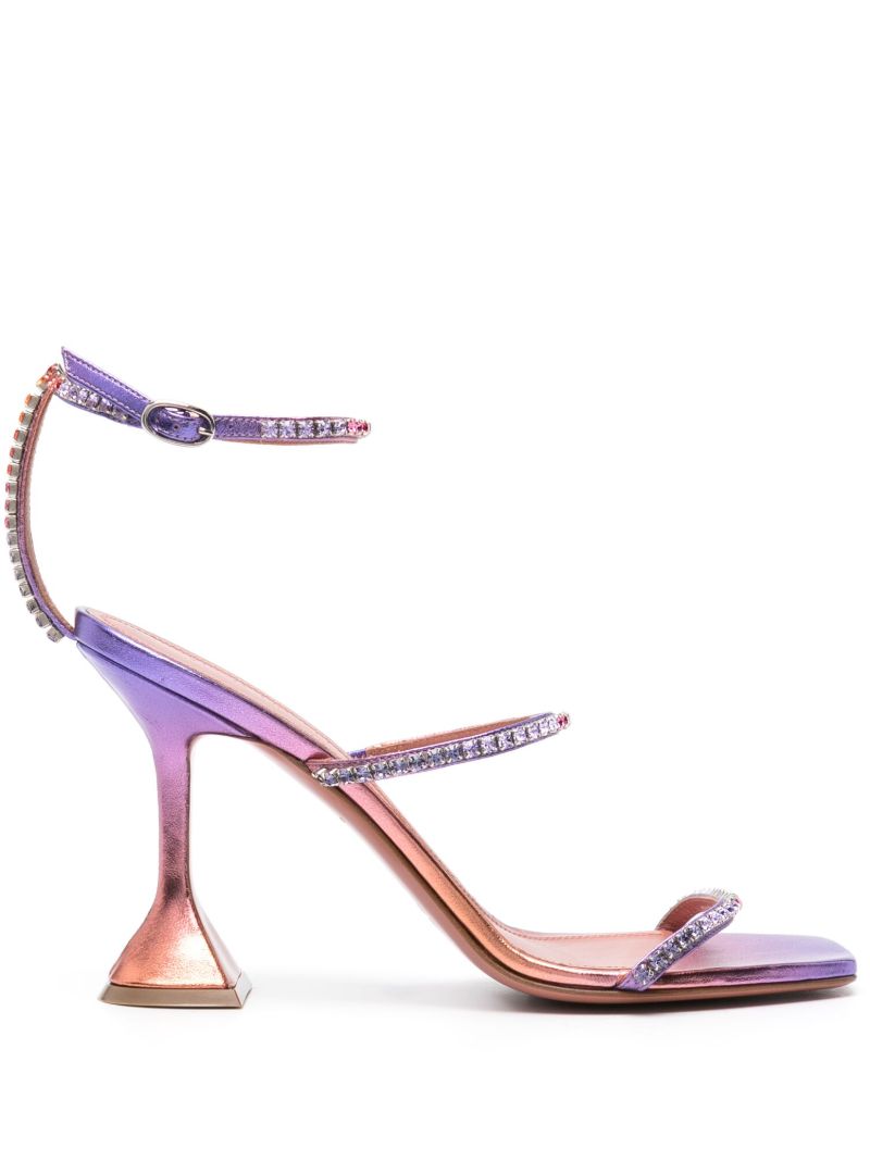 Purple Gilda 95 Crystal Sandals