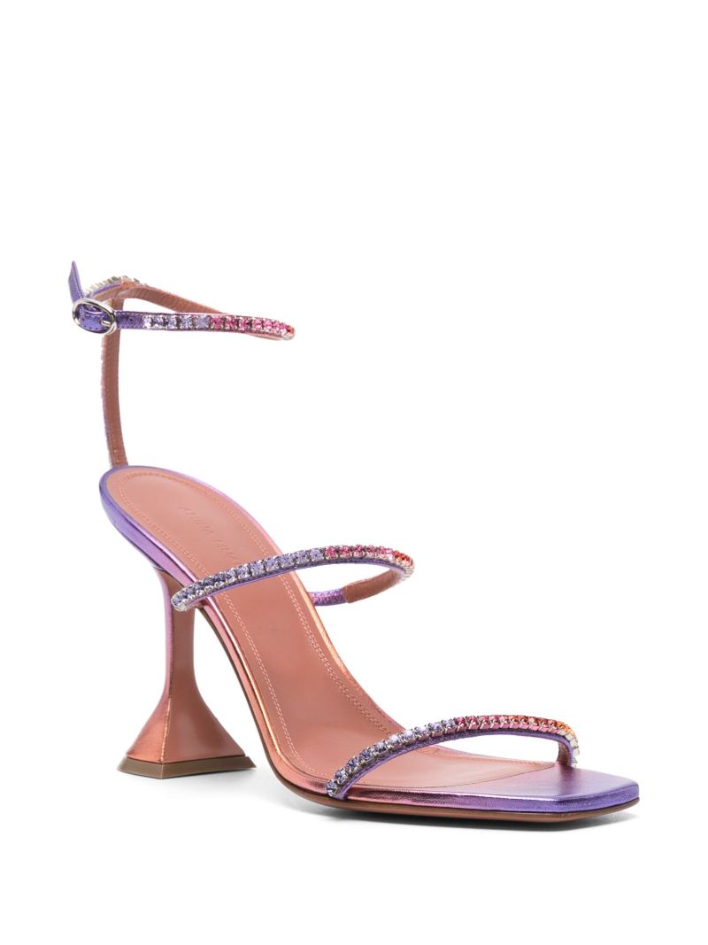 Purple Gilda 95 Crystal Sandals