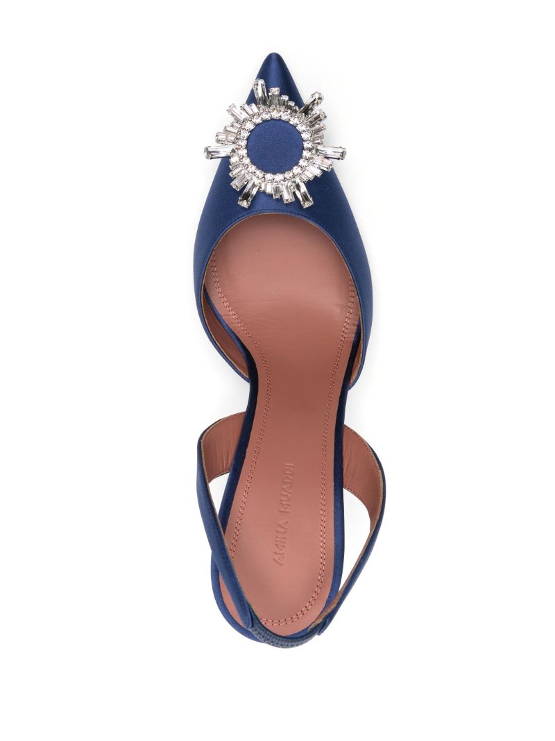 Blue Begum 95 Crystal Slingback Pumps