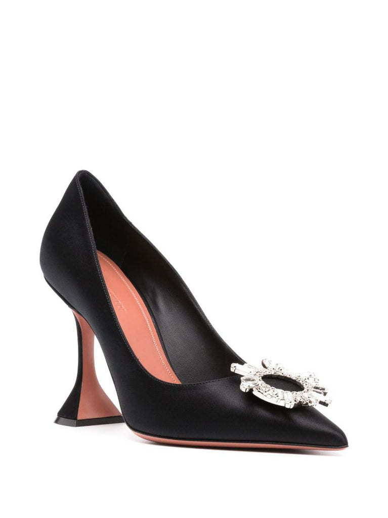 Black Begum 95 Crystal Pumps