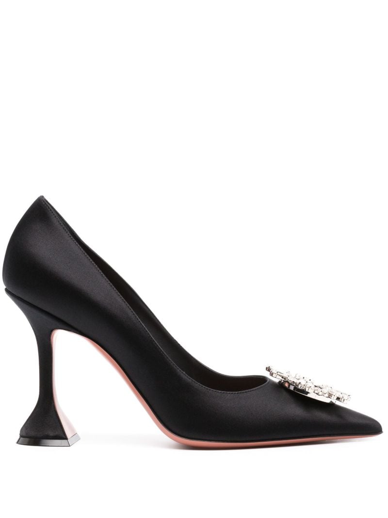 Black Begum 95 Crystal Pumps