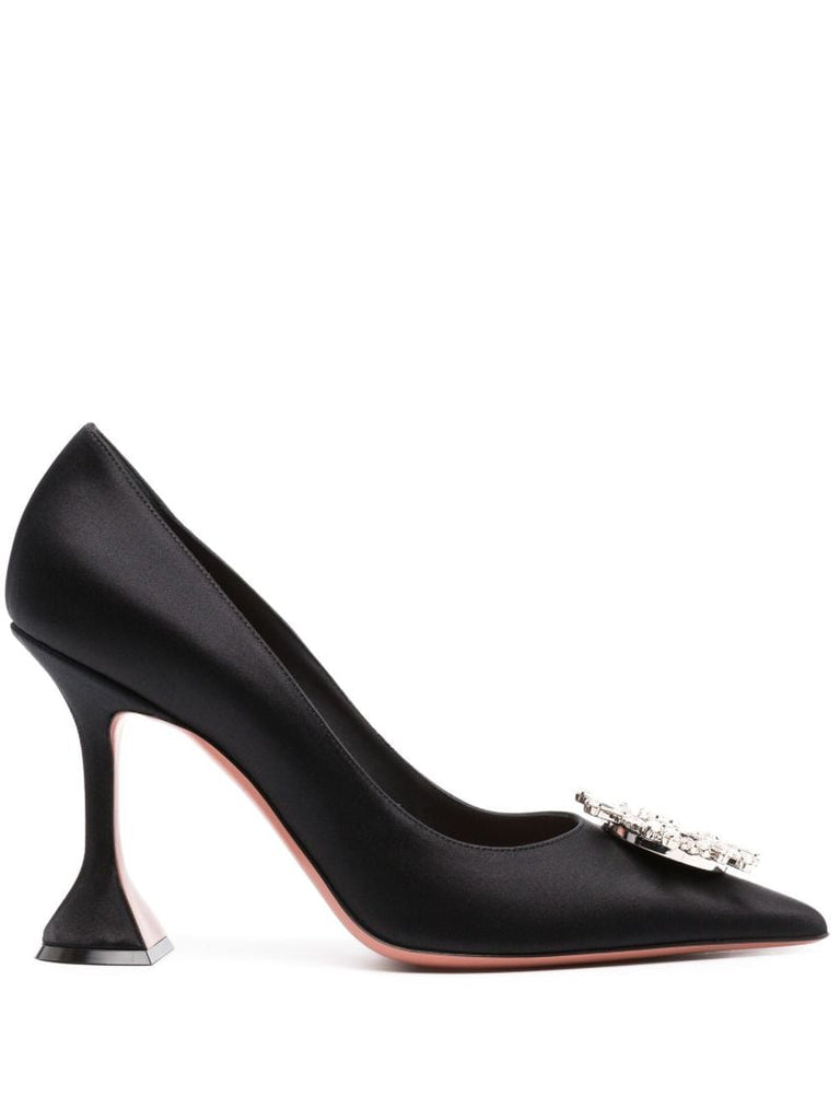 Black Begum 95 Crystal Pumps
