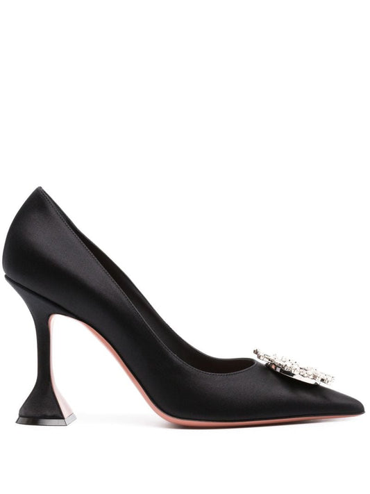 Black Begum 95 Crystal Pumps