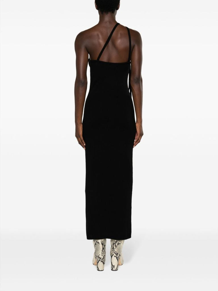 Black Llaria Floral-appliquÃ_x0083_Â© Dress