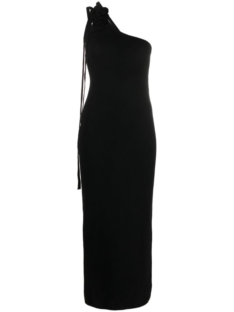 Black Llaria Floral-appliquÃ_x0083_Â© Dress