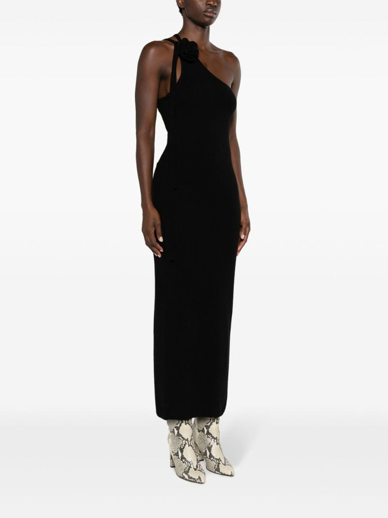 Black Llaria Floral-appliquÃ_x0083_Â© Dress