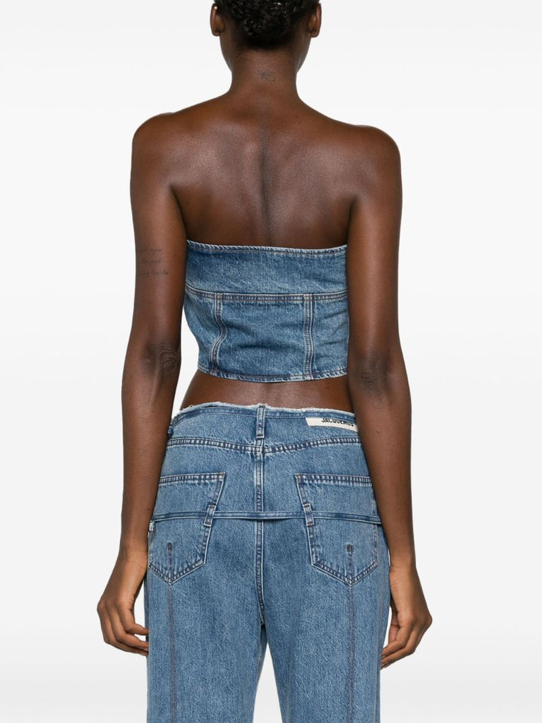 Blue Ena Denim Bustier