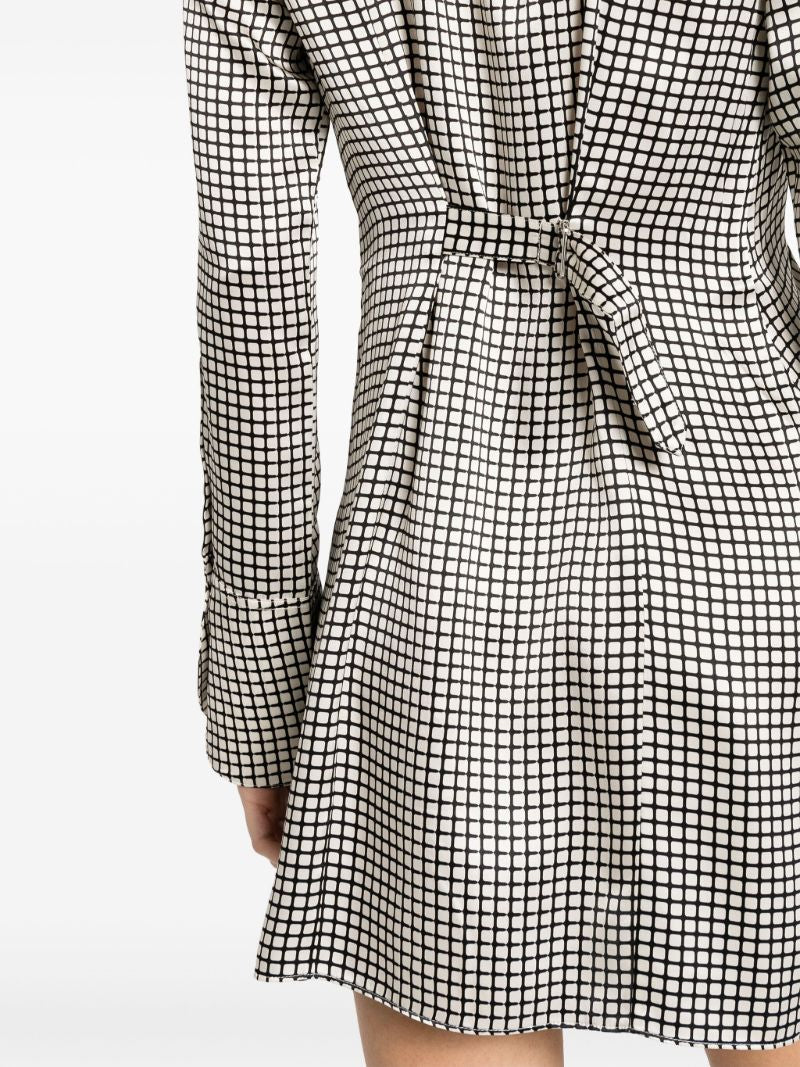 White Taylin Silk Shirt Dress