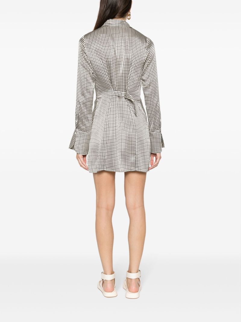 White Taylin Silk Shirt Dress