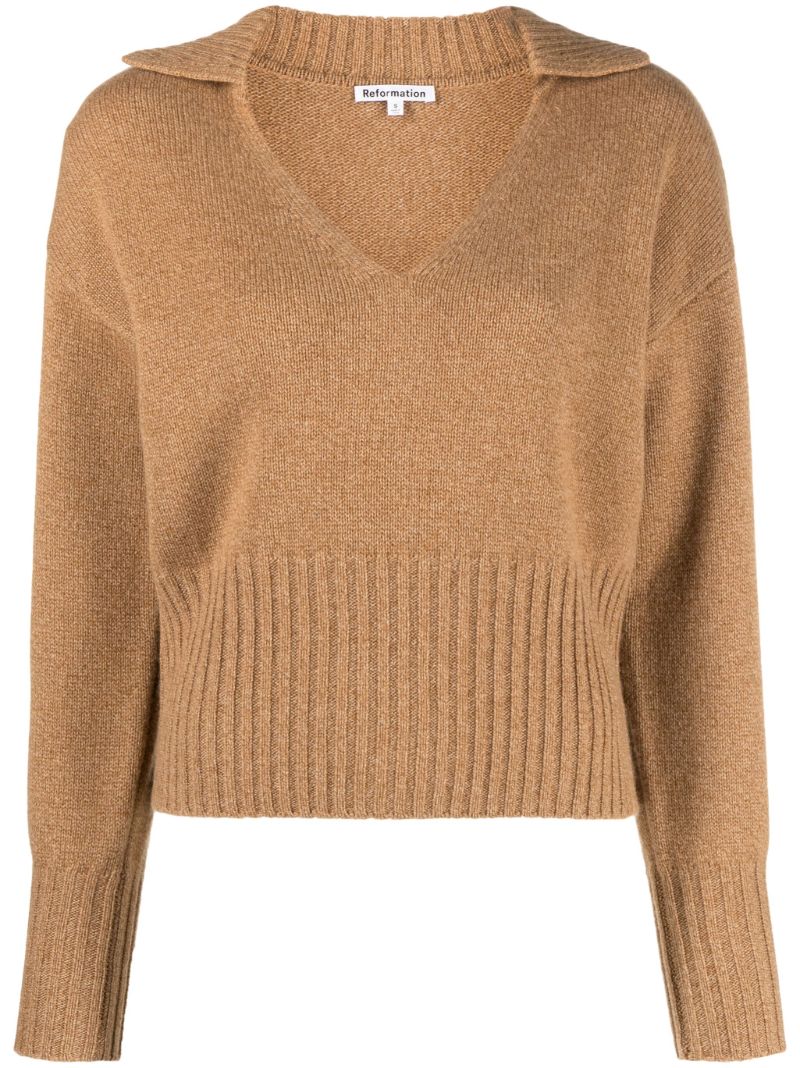 Brown Beckie Cashmere Sweater