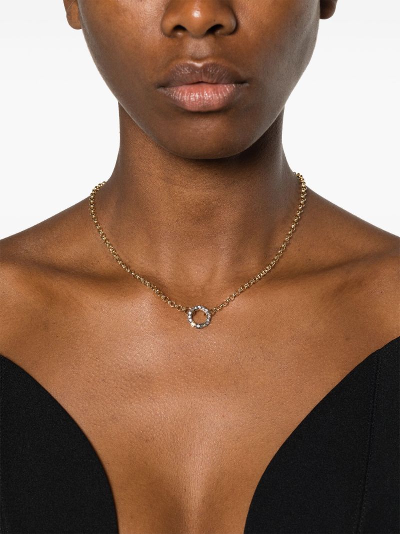 14k Yellow Gold Diamond Necklace