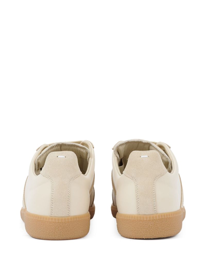 White Replica Leather Sneakers