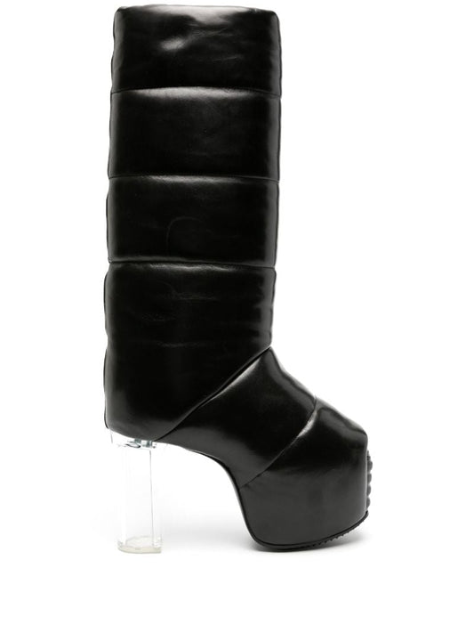 Black Xx Quilted Leather Boots