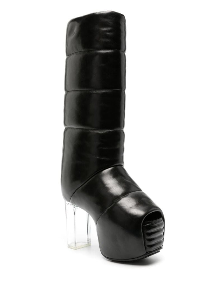 Black Xx Quilted Leather Boots